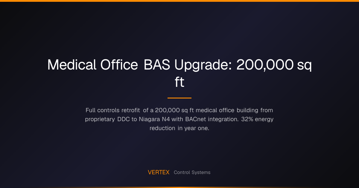 Medical Office BAS Upgrade: 200,000 sq ft | Vertex Control Systems